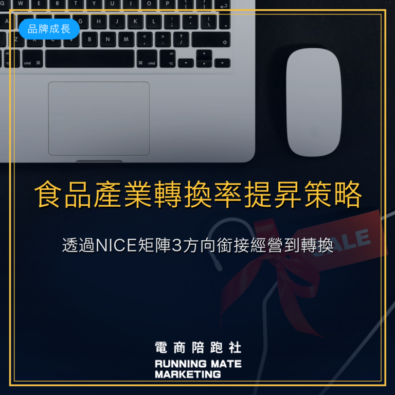 食品產業轉換率提昇策略:透過NICE矩陣3方向銜接經營到轉換。