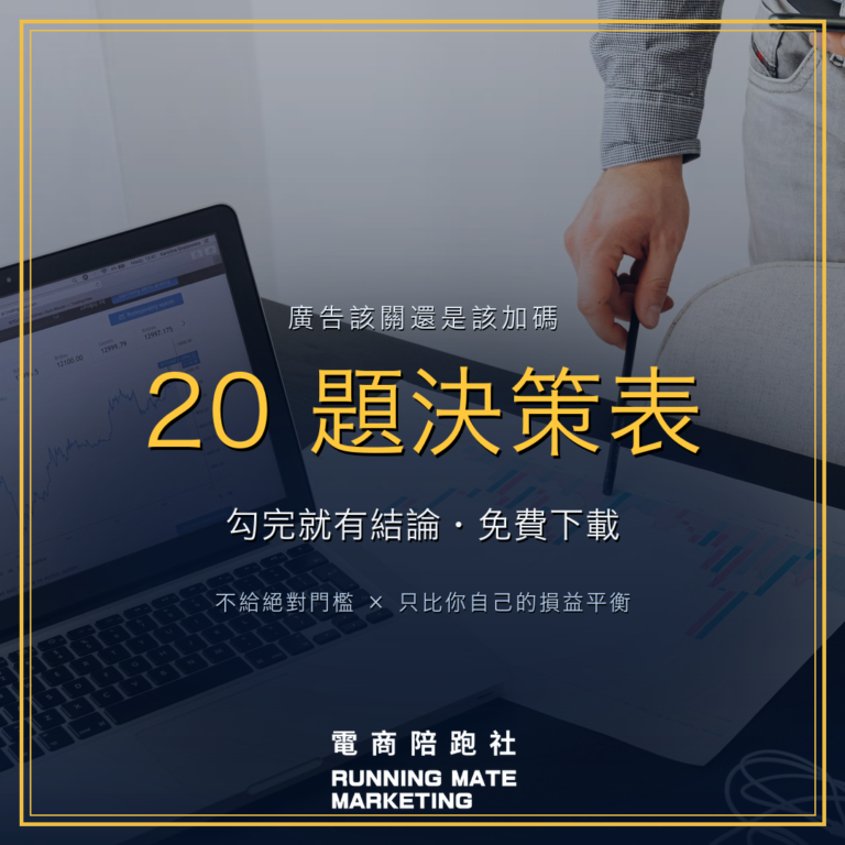 廣告健檢決策表 20 題判讀該關該等還是該加碼